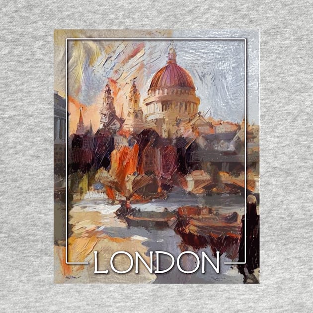 London, England - Painting, Travel Poster by Naves